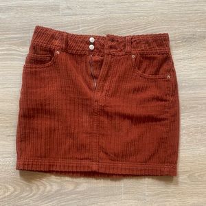 corduroy mini skirt